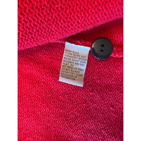 Vintage Lisa Nichols Ugly Christmas Sweater Cardigan With Button Tree Design & R - Picture 6 of 7